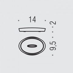 Colombo Plus Мыльница настольная, цвет: PVD нержавеющая сталь