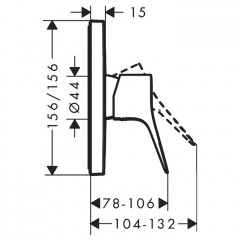 Hansgrohe Vivenis Смеситель для душа, встраиваемый, СМ, цвет: белый матовый