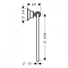 Axor Montreux Полотенцедержатель - кольцо, подвесной, цвет: шлифованное золото