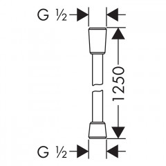 Hansgrohe Isiflex Шланга для душа, 125см., цвет: белый матовый