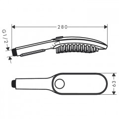 Hansgrohe Dog Shower Ручной душ для собак, 3jet, цвет: черный матовый