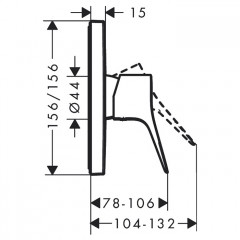 Hansgrohe Vivenis Смеситель для душа, встраиваемый, СМ, цвет: хром