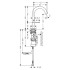 Axor One Смеситель для раковины Sel 140, на 1 отв., с донным клапаном Push-Open, цвет: шлифованный черный хром