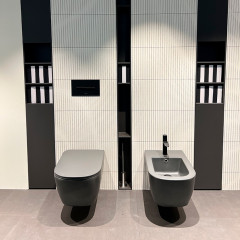 ANTONIO LUPI KOMODO Биде подвесное 540х360х260 мм., с 1 отверстием для смесителя (2 намечены), цвет GRIGIO VESUVIO