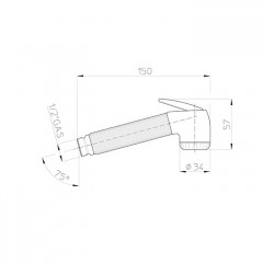 BOSSINI NIKITA 34,5 mm Душевые лейки с клапаном подачи - хром