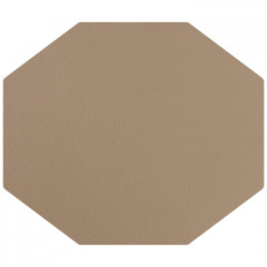ADJ Плейсмат 44.5х38см., шестиугольный, натуральная кожа, цвет: капучино/шоколад