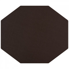 ADJ Плейсмат 44.5х38см., шестиугольный, натуральная кожа, цвет: капучино/шоколад