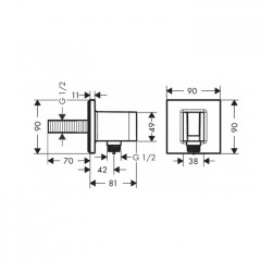 Hansgrohe FixFit Porter E Держатель верхнего душа, цвет: белый матовый