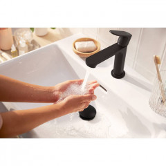 Hansgrohe Rebris S Смеситель для раковины, 1 отв., с донным клапаном, цвет: черный матовый