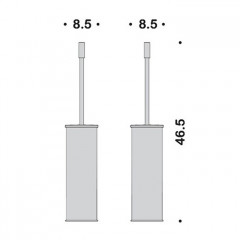 Colombo Plus Туалетный ёршик, напольный, цвет: PVD графит полированный