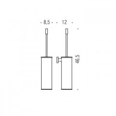 Colombo Plus Туалетный ёршик, подвесной, цвет: PVD нержавеющая сталь