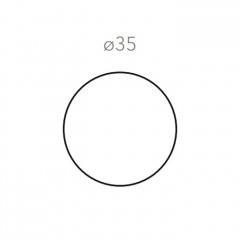 ADJ Круглый плейсмат, D35 см., цвет: белый/панна котта