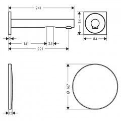 Axor Uno Смеситель для раковины, встраиваемый, излив: 22.1см., электронный, цвет: шлифованная бронза