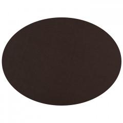 ADJ Плейсмат 47.5x35см., овальный, натуральная кожа, цвет: капучино/шоколад