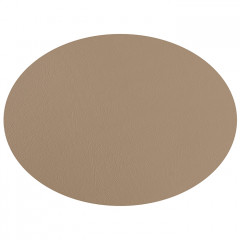 ADJ Плейсмат 47.5x35см., овальный, натуральная кожа, цвет: капучино/шоколад