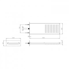 BOSSINI Душевая панель MANHATTAN 1 режим, цвет: черный матовый