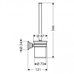 Axor Montreux Туалетный ершик, настенный, цвет: шлифованная бронза