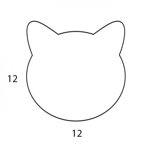 ADJ Костер детский Cat, 12x12 см., цвет: черный/серый