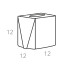 ADJ Салфетница Kleenex, 12x12xH12 см., цвет: коньяк/бордо