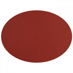 ADJ Плейсмат 47.5x35см., овальный, натуральная кожа, цвет: коньяк/бордо