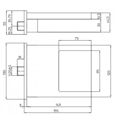 Bossini Cascata XL Излив для ванной или душа, латунь каскадная суруя 1/2 - хром