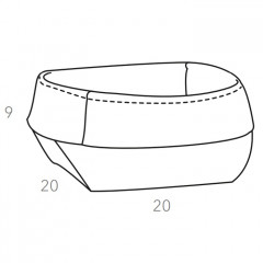 ADJ Корзина для хлеба, 20x20xH9 см., цвет: пепельная роза/устричный