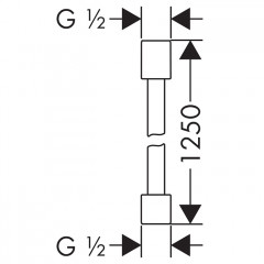 Axor Starck Шланг 1250 мм, цвет:шлифованный никель