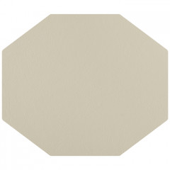 ADJ Плейсмат 44.5х38см., шестиугольный, натуральная кожа, цвет: белый/панна котта