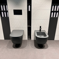 ANTONIO LUPI KOMODO Унитаз подвесной безободковый 540х360х260 мм., в комплекте с крышкой-сиденьем FLAT с системой "soft-close", цвет GRIGIO VESUVIO