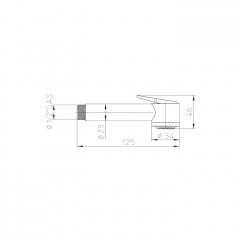 BOSSINI PALOMA-GOM 34 mm Душевые лейки из ABS с клапаном подачи -EASY CLEAN система - хром