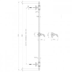 Bossini Liberty Штанга для душа, цвет никель шлифованный