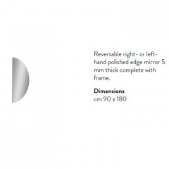 ANTONIO LUPI SPICCHIO Зеркало 900х1800х25 мм., полукруглое, на раме, с блестящей кромкой