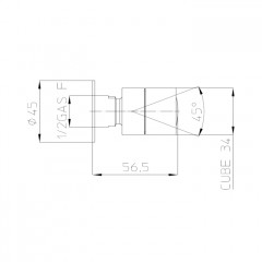 Bossini Bossini CUBIC-MAS Боковая душевая лейка 34 x 34 mm - массажный спрей - 1/2 F , цвет хром