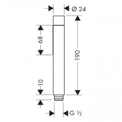 Axor Starck Ручной душ 2jet, цвет: шлифованный черный хром