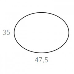 ADJ Овальный плейсмат, 47,5x35 см., цвет: небесный/эвкалипт