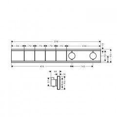 Hansgrohe Термостат для душа, 4 источника, цвет: полир золото