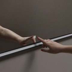 ANTONIO LUPI  Зеркало 1710х750х4 мм., с белой светодиодной подсветкой, с блестящей кромкой, с трансф., рама черная