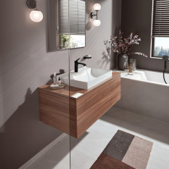 Hansgrohe Vivenis Смеситель для раковины, 1 отв., без донного клапана, цвет: черный матовый