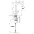 Axor One Смеситель для раковины Sel 170, на 1 отв., с донным клапаном Push-Open, цвет: шлифованный черный хром