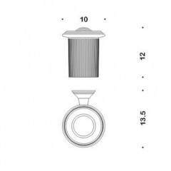 Colombo Hermitage Держатель для запасных рулонов, цвет: хром