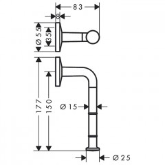 Axor Universal Держатель т/б, подвесной, цвет: шлифованное золото