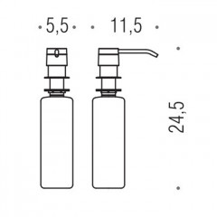 Colombo Hotel Collection Дозатор для жидкого мыла, встраиваемый, 0.35л, цвет: хром