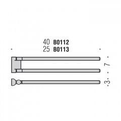 Colombo Luna Полотенцедержатель двойной 40см, цвет: хром