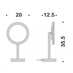 Colombo Complementi Зеркало косметическое, настольное, х3, цвет: хром