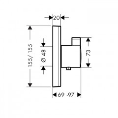 Hansgrohe ShowerSelect Термостат, СМ, цвет: шлифованый черный хром