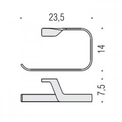 Colombo Alize Полотенцедержатель 23.5см, закругленный, цвет: хром