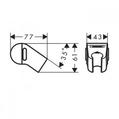 Hansgrohe WallStoris Слайдер с кнопкой, цвет: матовый белый