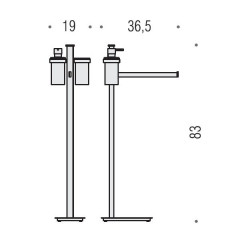 Colombo Units Стойка с аксессуарами, высота 83 см, цвет: хром