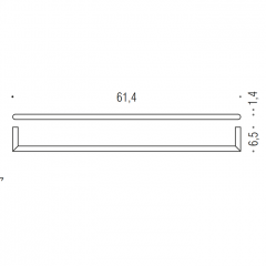 Colombo Mini Полотенцедержатель 61cм, цвет: хром