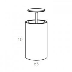 ADJ Держатель для зубочисток, D5x10 см., цвет: коньяк/бордо